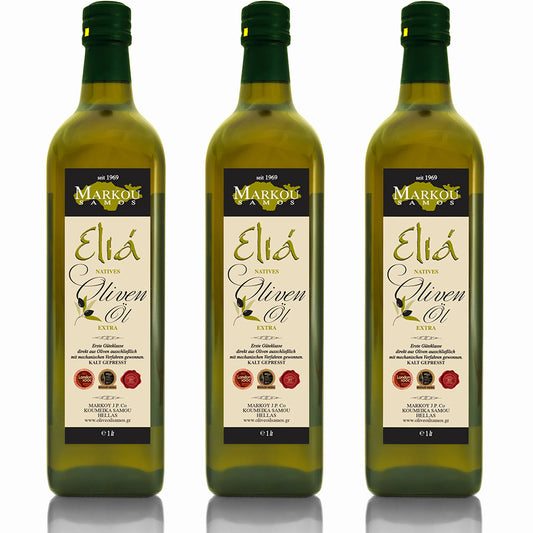 3er Eliá Extra Virgin Olivenöl 2023 (3x 1 Liter)